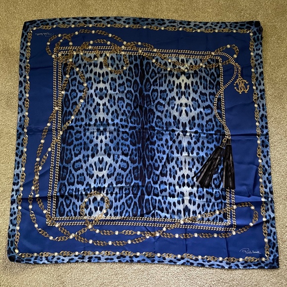Roberto Cavalli Silk Scarf NWT - Picture 1 of 4